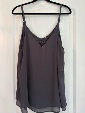 Torrid chiffon tank in Charcoal color- size 1 (xl, 14/16)